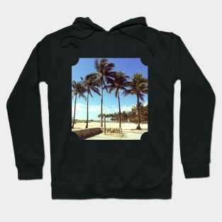 Palm trees photo Miami Florida blue sky palmtree landscape USA nature lovers Hoodie